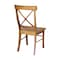 International Concepts Set of 2 X-Back Chairs with Solid Wood Seats, Pecan C59-613P - alternate 2